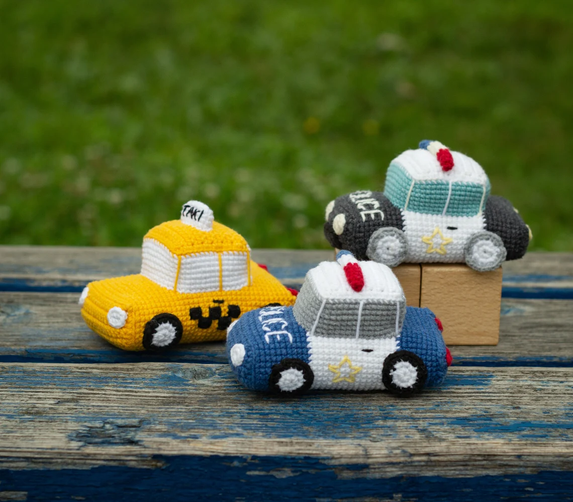 Little Heroes on Wheels – Crochet Vehicle Pattern Set